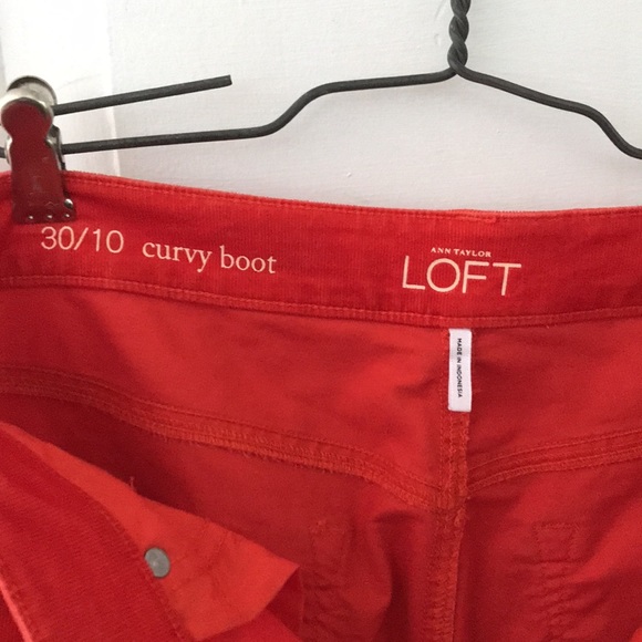 Loft red corduroy 5 pocket jeans - Picture 2 of 5